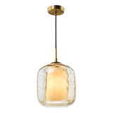 Majella Pendant Aged Brass and Champagne Glass