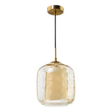Majella Pendant Aged Brass and Champagne Glass