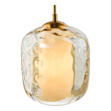 Majella Pendant Aged Brass and Champagne Glass