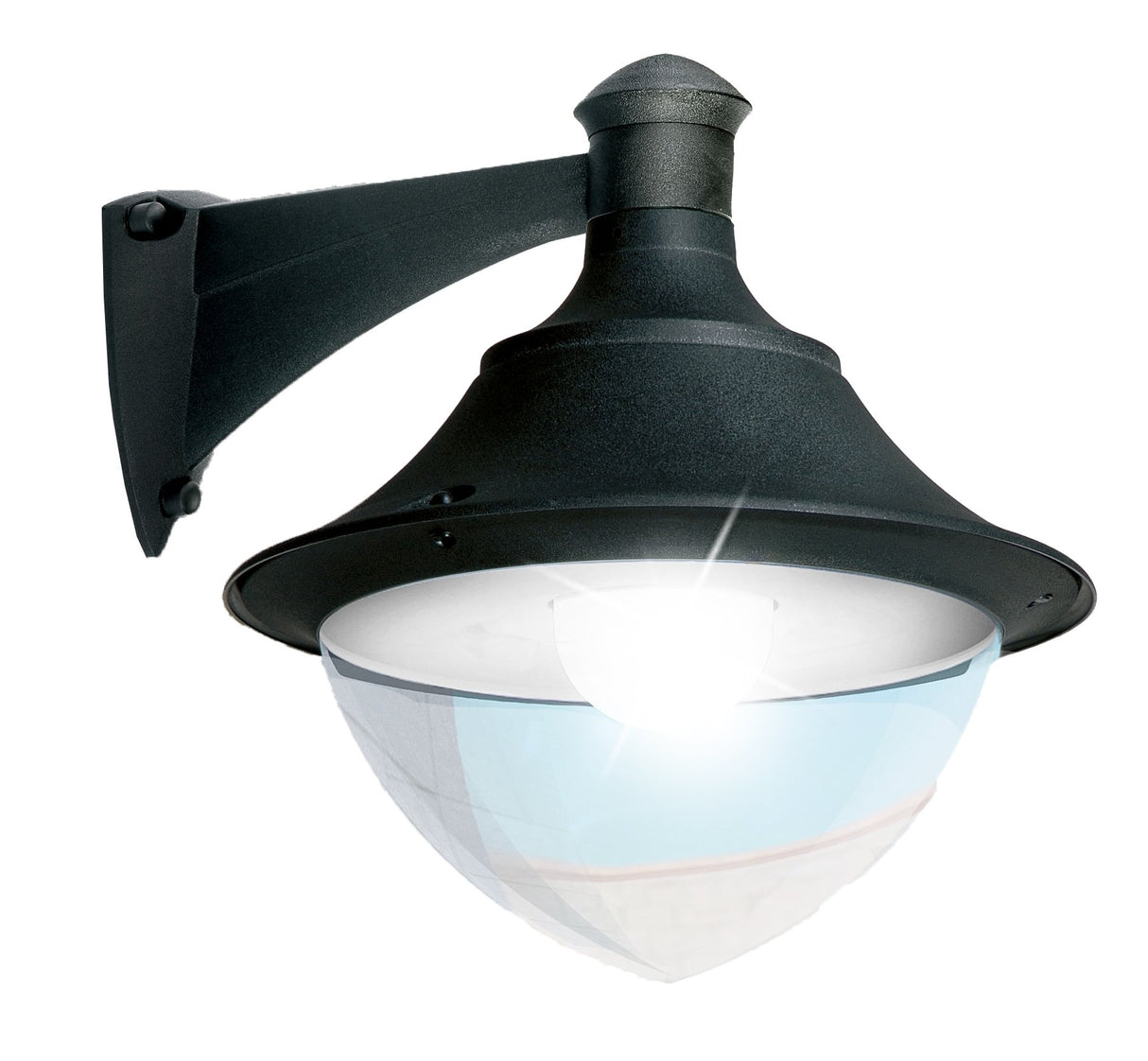Vivi 400 MidiPilar 30W E27 HighPower LED 4000K Assembled, Modern Wall Lantern, Grey/Clear