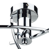 Morgan 3 Light Semi Flush Polished Chrome