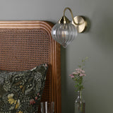 Mya Wall Light Antique Brass and Glass