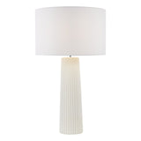 Myla Ceramic Table Lamp White With Shade