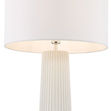 Myla Ceramic Table Lamp White With Shade