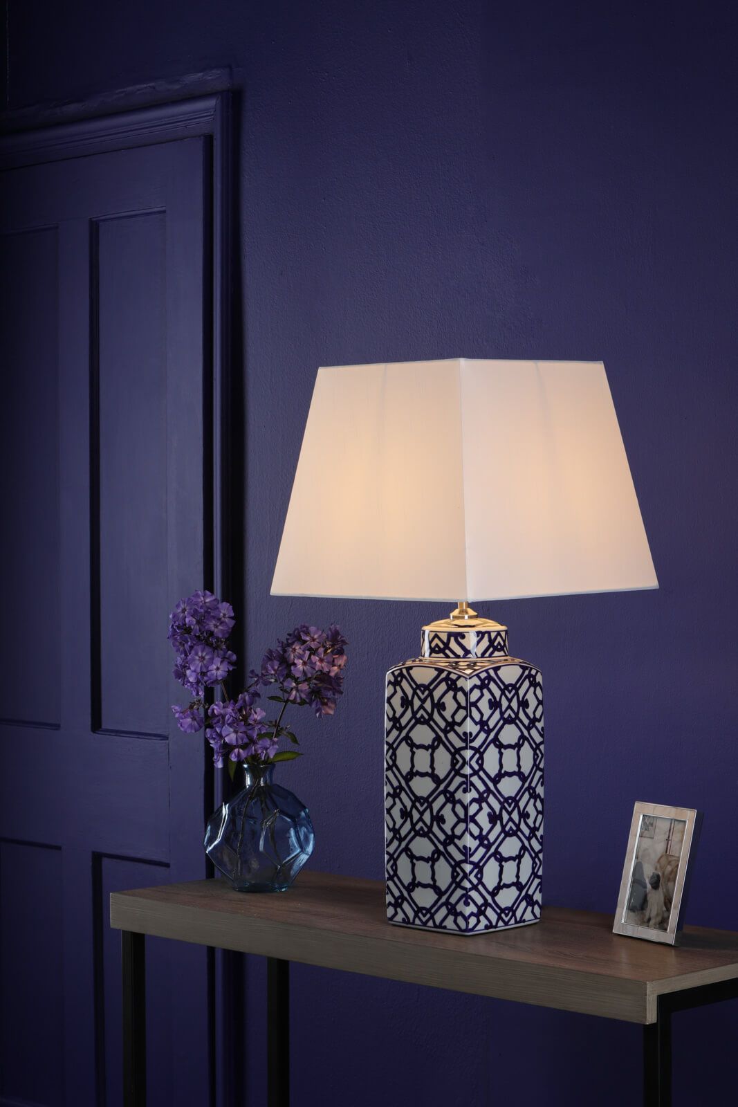 Mystic Table Lamp Blue With Shade
