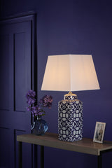 Mystic Table Lamp Blue With Shade