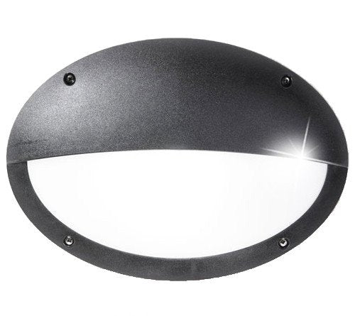 Maddi HL Emergency 10W/12W DD LED CCT, Eyelid Bulkhead, White/Opal