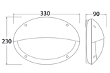 Maddi HL Emergency 10W/12W DD LED CCT, Eyelid Bulkhead, Black/Opal