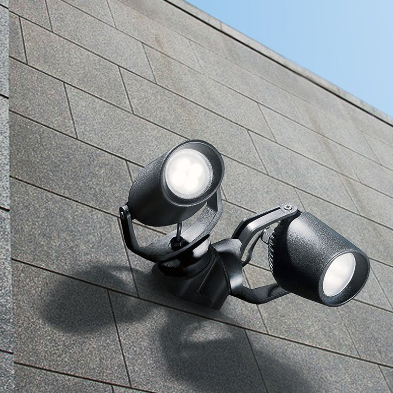 Minitommy EL Twin Wall 2x3.5W GU10 LED CCT, Wall Light, Black/Clear