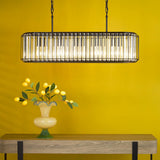 Naeva 5 Light Pendant Matt Black and Crystal