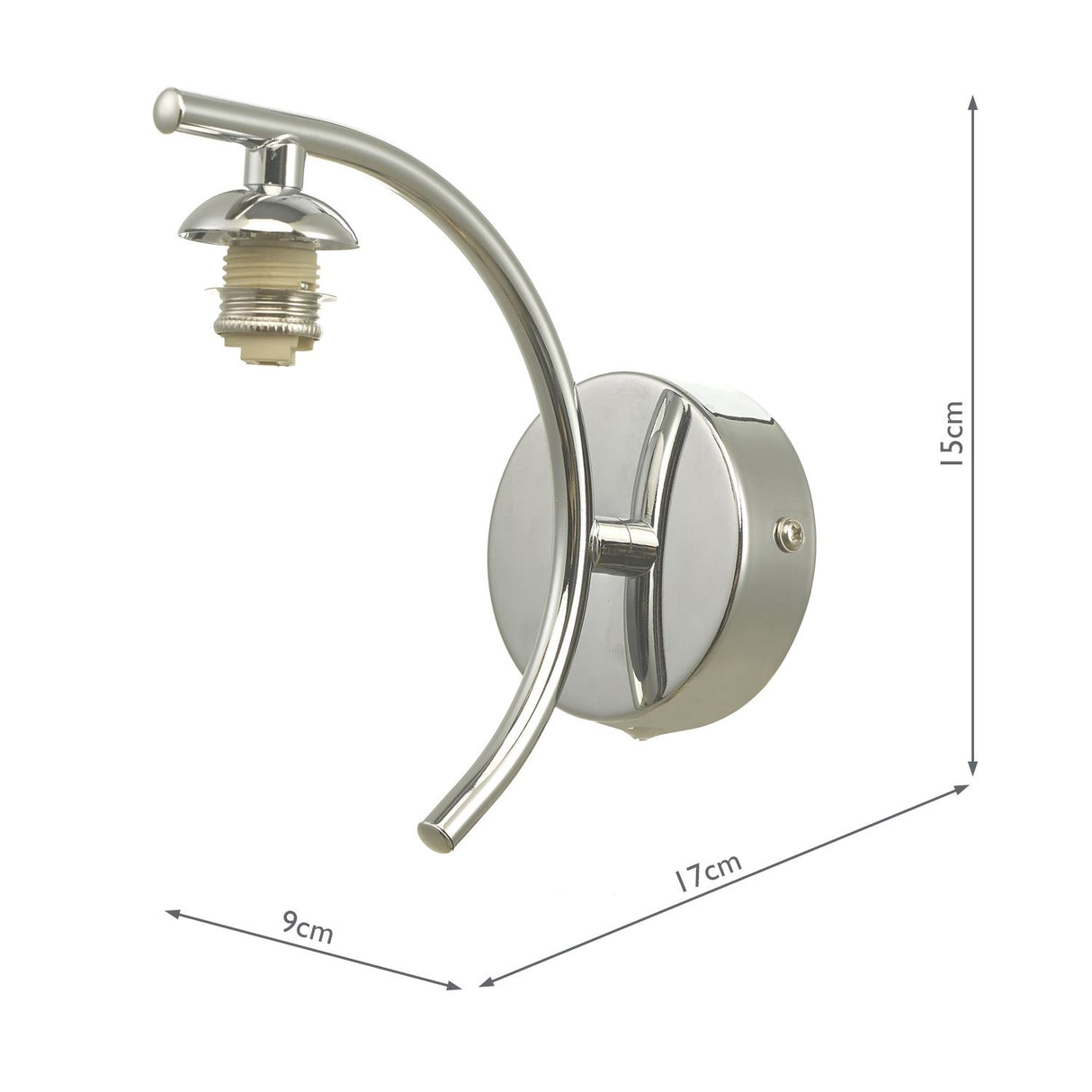Nakita Wall Light Polished Chrome Bracket Only