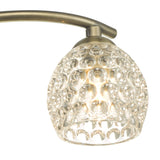 Nakita 3 Light Semi Flush Antique Brass With Dimpled Open Glass