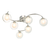 Nakita 6lt Semi Flush Polished Chrome With Clear/Opal Glass