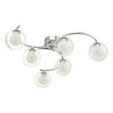 Nakita 6lt Semi Flush Polished Chrome With Clear/Opal Glass