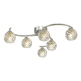 Nakita 6lt Semi Flush Polished Chrome With Twisted Open Glass