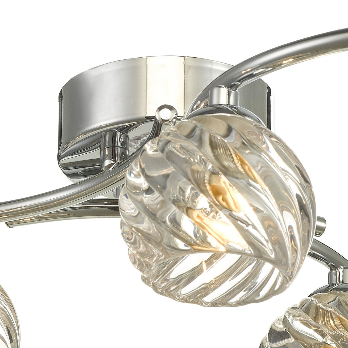 Nakita 6lt Semi Flush Polished Chrome With Twisted Open Glass