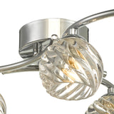 Nakita 6lt Semi Flush Polished Chrome With Twisted Open Glass