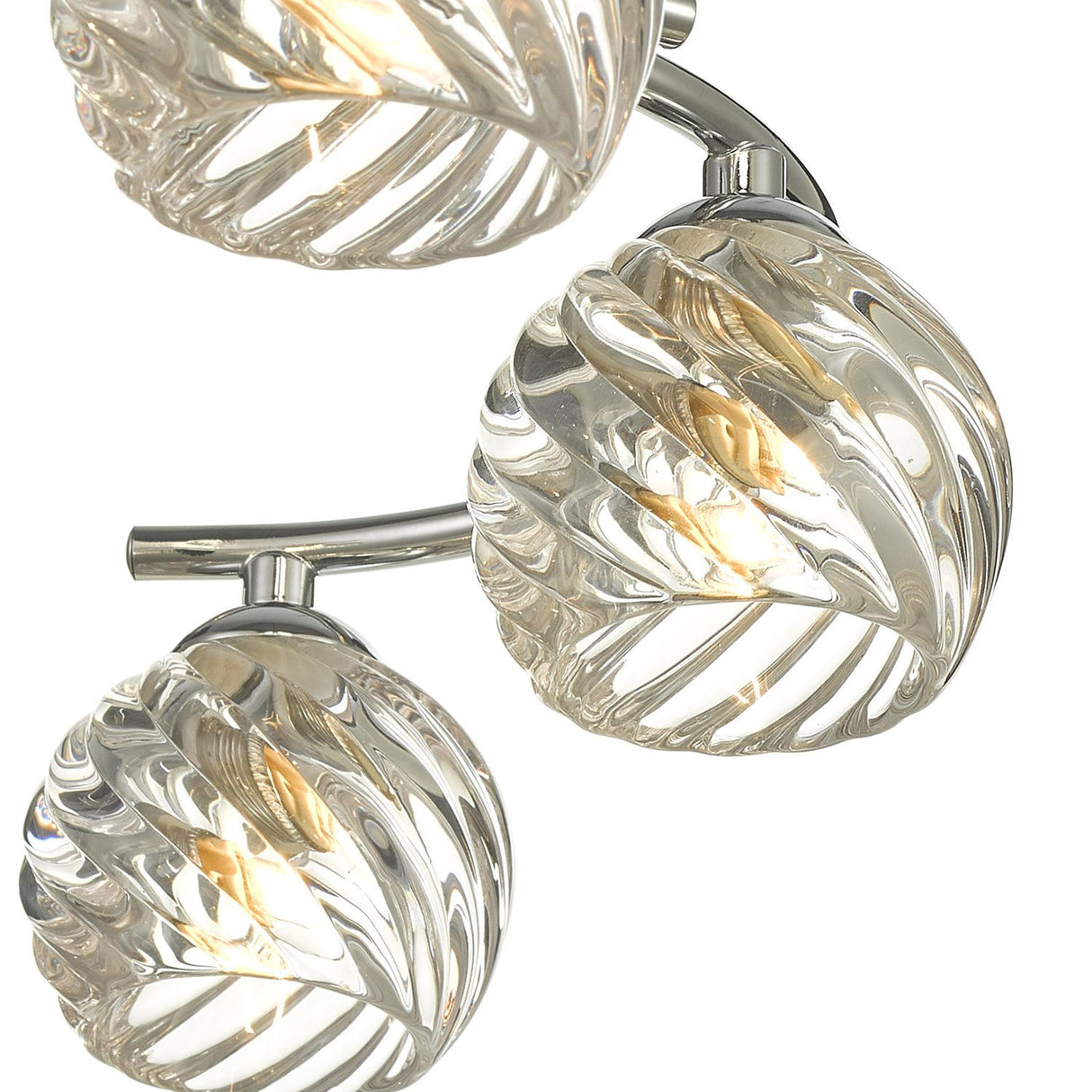 Nakita 6lt Semi Flush Polished Chrome With Twisted Open Glass