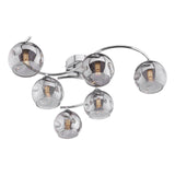 Nakita 6lt Semi Flush Polished Chrome With Organic Smoked Glass