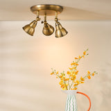 Nathaniel 3 Light Plate Spotlight Aged Brass