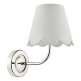 Navarro Rechargeable Wall Light Polished Nickel With Shade LED