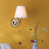 Navarro Rechargeable Wall Light Polished Nickel With Shade LED