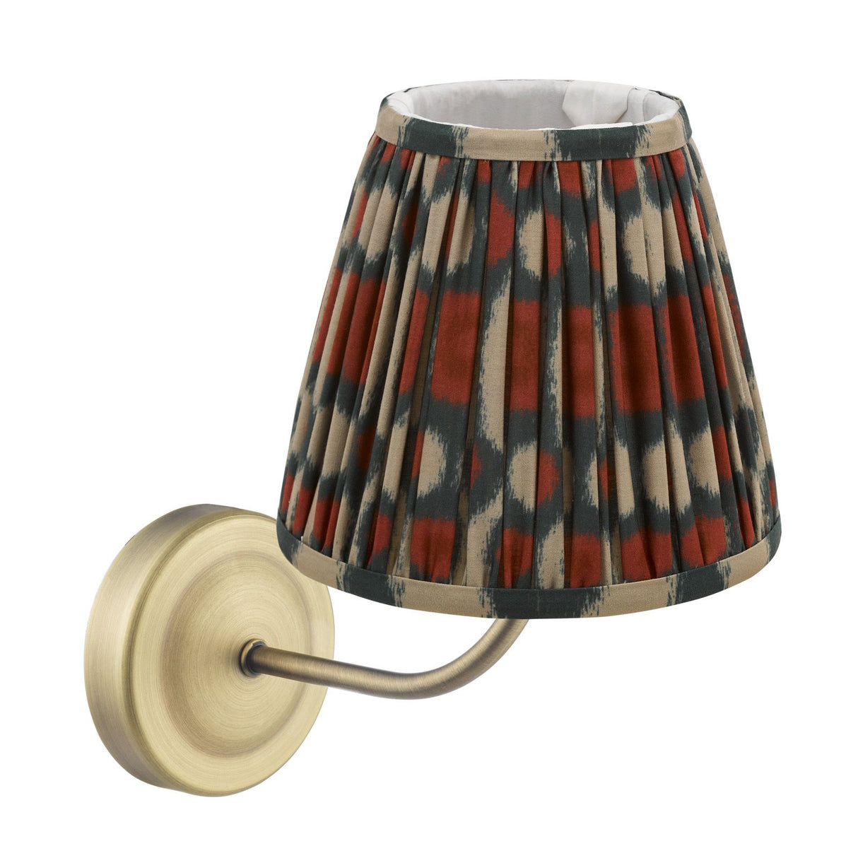Navarro Rechargeable Wall Light Matt Antique Brass With Shade LED