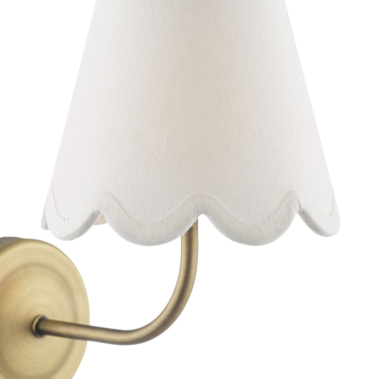 Navarro Rechargeable Wall Light Matt Antique Brass With Shade LED