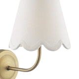 Navarro Rechargeable Wall Light Matt Antique Brass With Shade LED