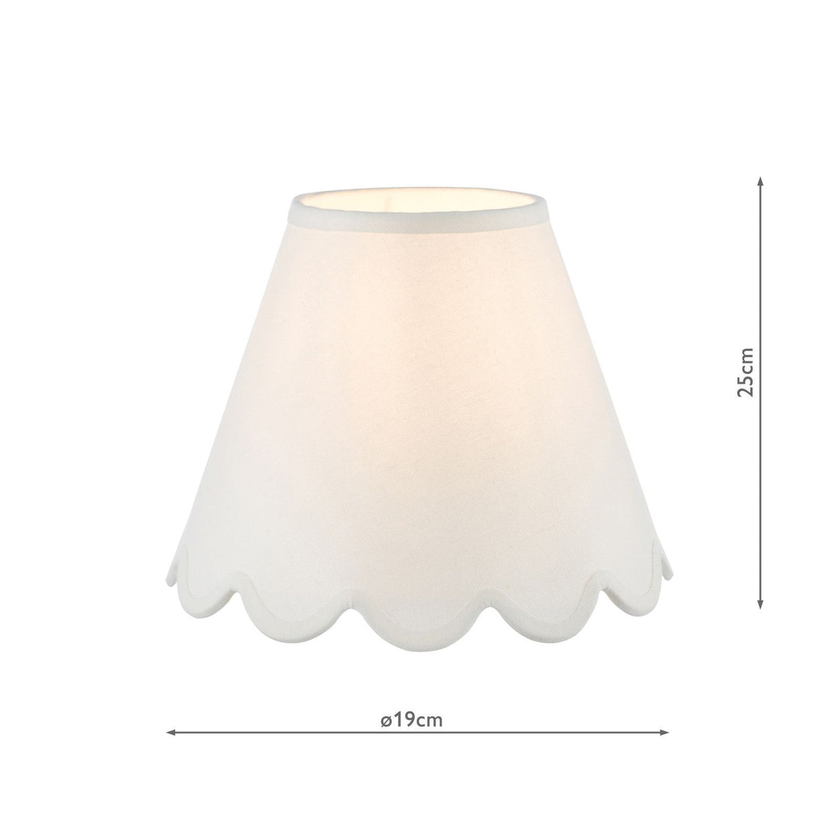 Nerita Ivory Linen Empire Shade 25cm 25cm