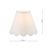 Nerita Ivory Linen Empire Shade 25cm 25cm