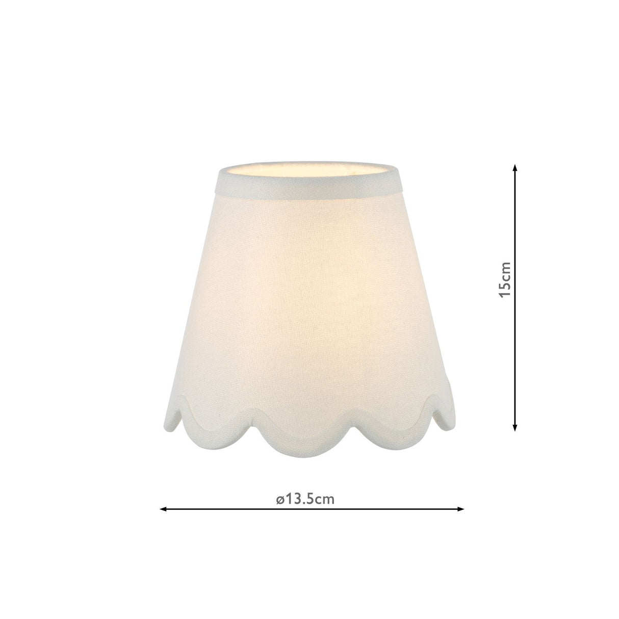 Nerita Ivory Linen Empire Shade 15cm 15cm