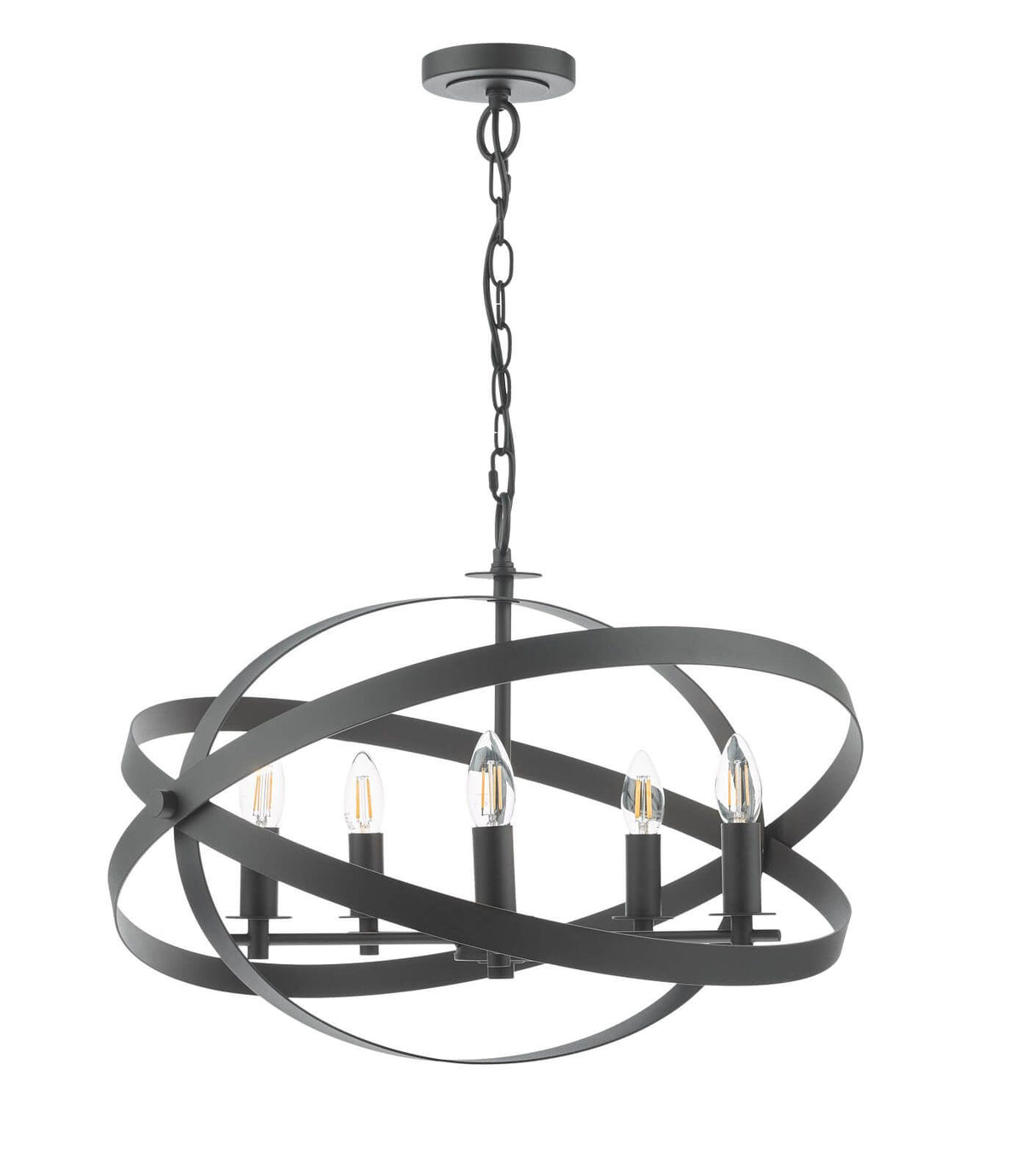 Nitya 5 Light Pendant Matt Black