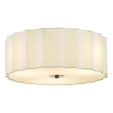 Noura 3 Light Flush Ivory and White