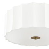 Noura 3 Light Flush Ivory and White