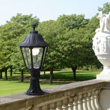 Noemi Lot 30W E27 HighPower LED CCT, Classic Pedestal Lantern, Black/Clear