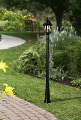 Noemi Ricu 15W E27 HighPower LED CCT, Classic Post Lantern, Black/Clear