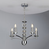 Oleana 5 Light Pendant Polished Chrome Crystal