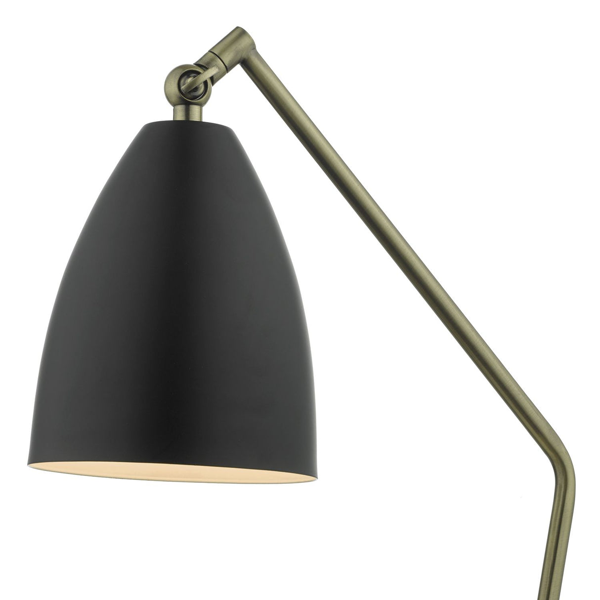 Olly Task Table Lamp Antique Brass Black
