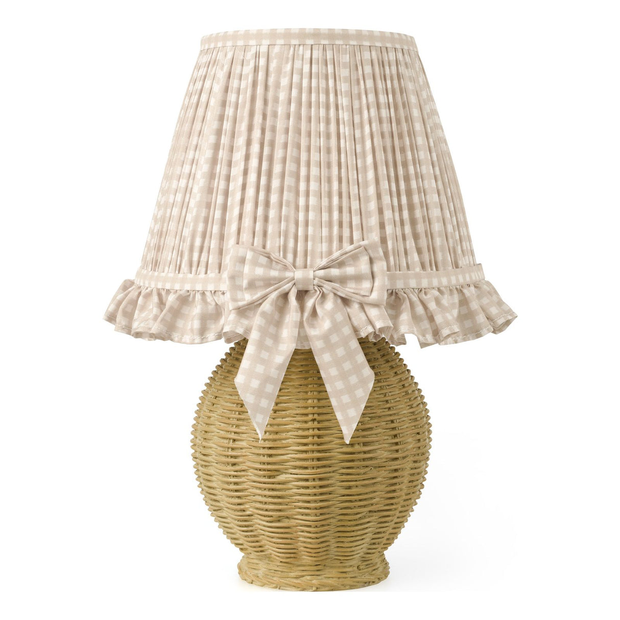 Omer Table Lamp Matt Taupe and Antique Brass With Shade
