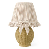 Omer Table Lamp Matt Taupe and Antique Brass With Shade