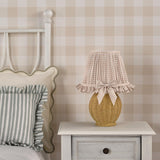 Omer Table Lamp Matt Taupe and Antique Brass With Shade