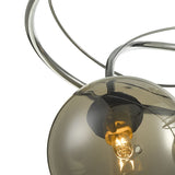 Onawa 3 Light Semi Flush Polished Chrome With Smoked Glass