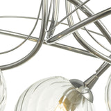 Onawa 3 Light Semi Flush Polished Chrome With Twisted Glass