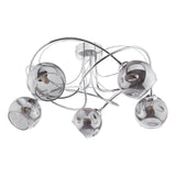 Onawa 5lt Semi Flush Polished Chrome With Organic Smoked Glass