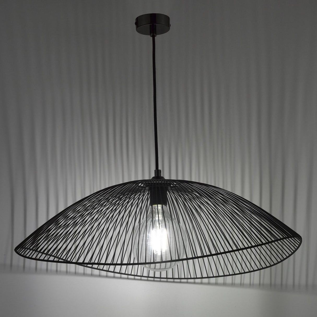 Onza Wire Easy Fit Pendant Shades Black (Twin Pack)