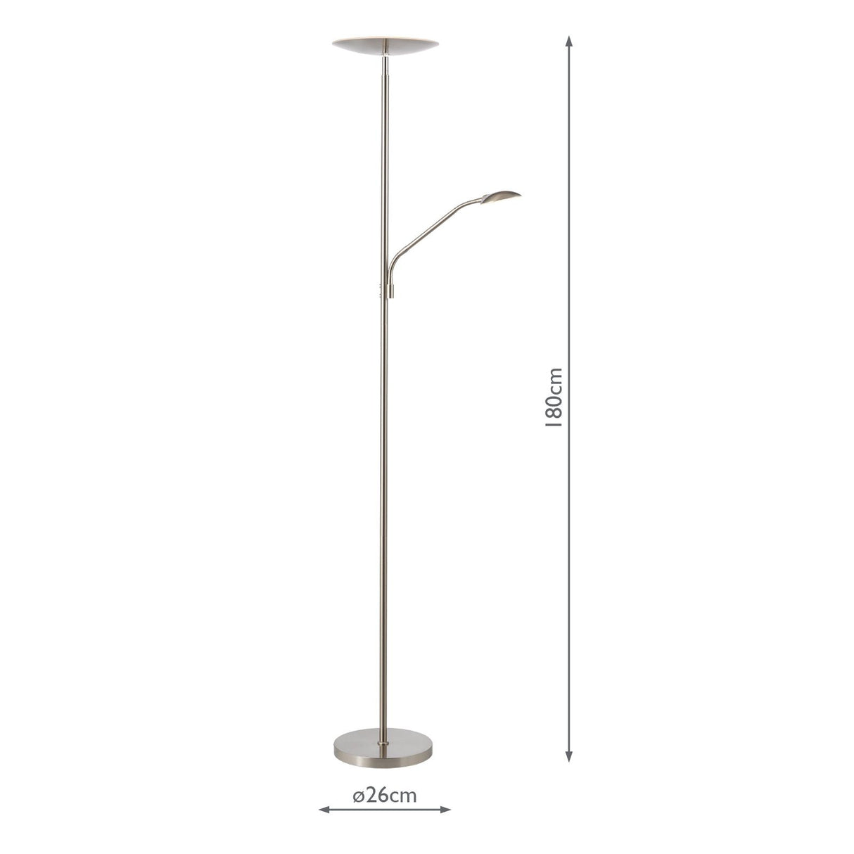 Osbert Mother & Child Floor Lamp Satin Nickel LED