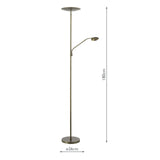 Osbert Mother & Child Floor Lamp Satin Bronze LED