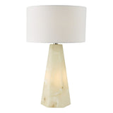 Paget Table Lamp Alabaster and Matt Antique Brass Base Only