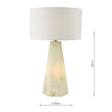 Paget Table Lamp Alabaster and Matt Antique Brass Base Only
